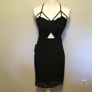 NWT Express Cutout Lace Midi Dress